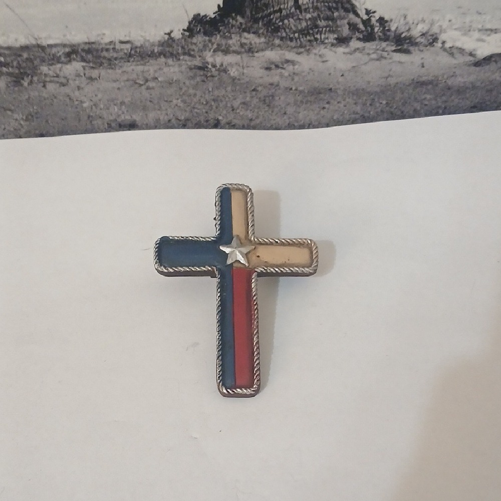 Multicolor Cross Lapel Pin